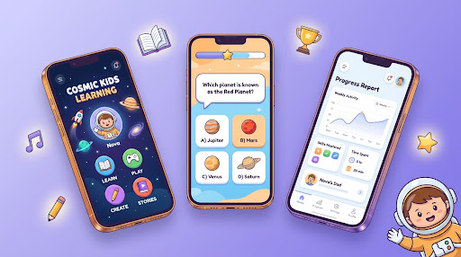 Cosmic Kids Learning across mobile devices
